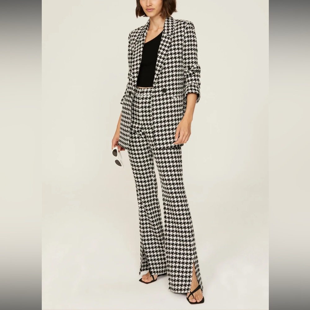 Anine Bing Jocelyn Trouser black and white houndstooth